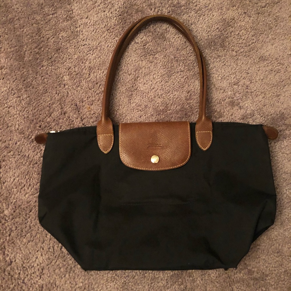 Longchamp Le pliage Black shoulder tote small